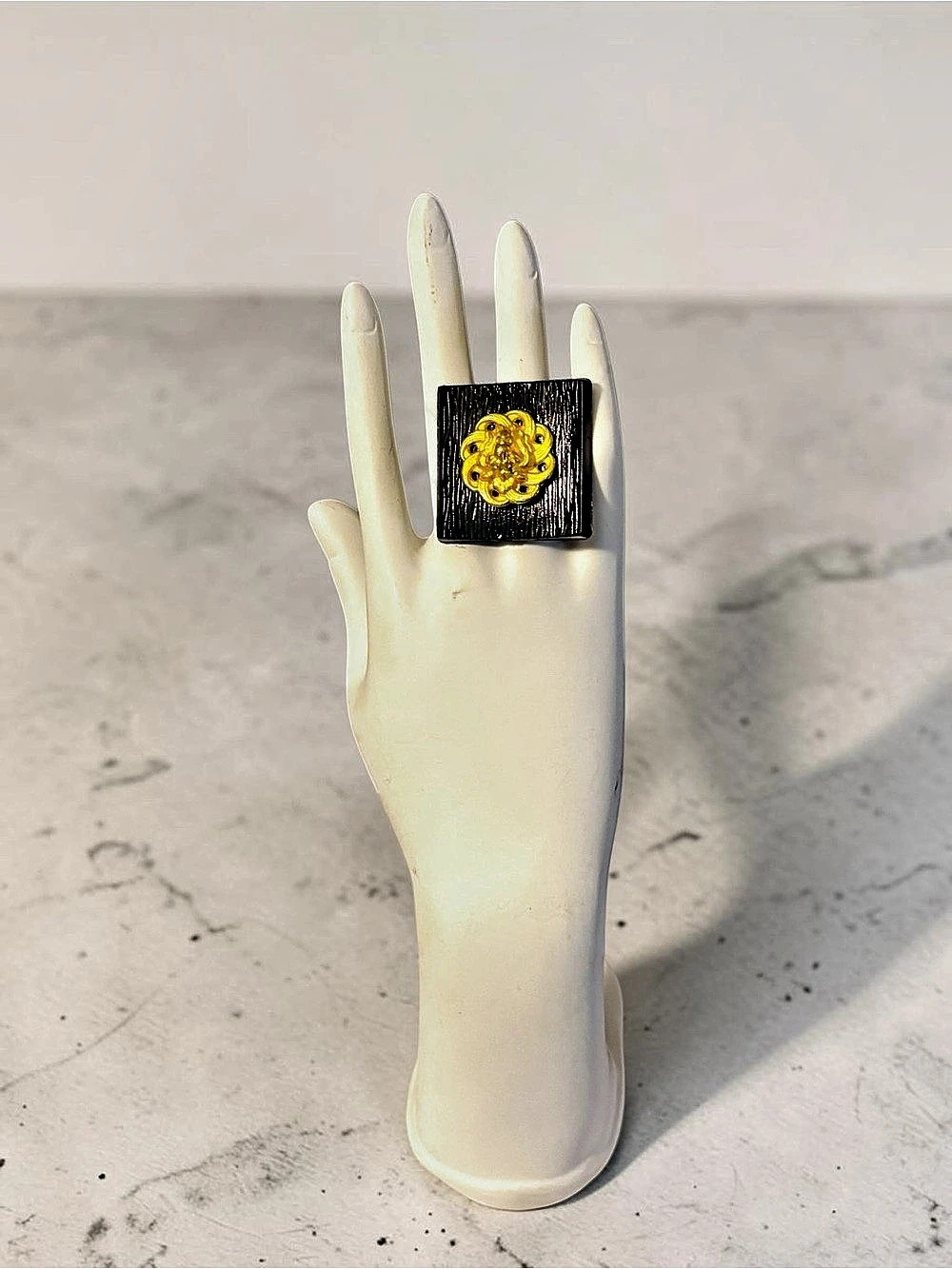 Black & Gold Handmade Statement Ring